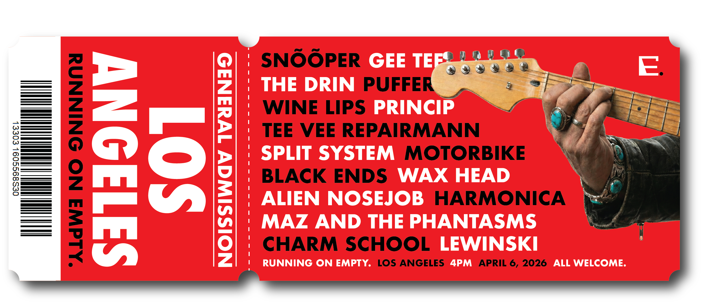 Running on Empty — ticket flat 2