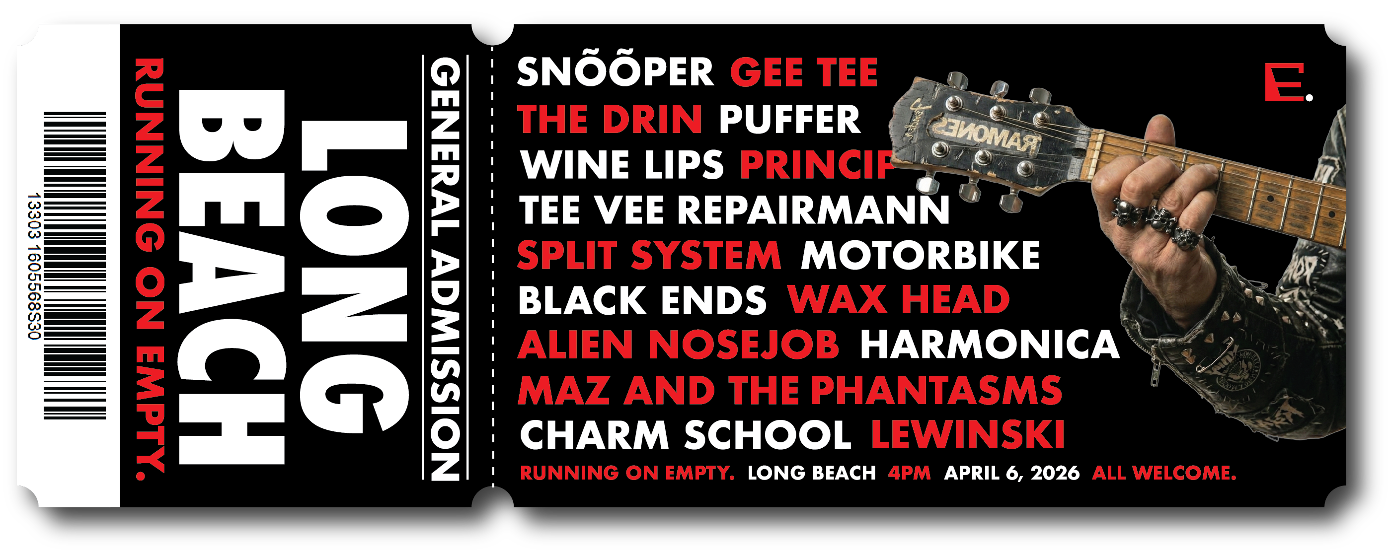 Running on Empty — ticket flat 3