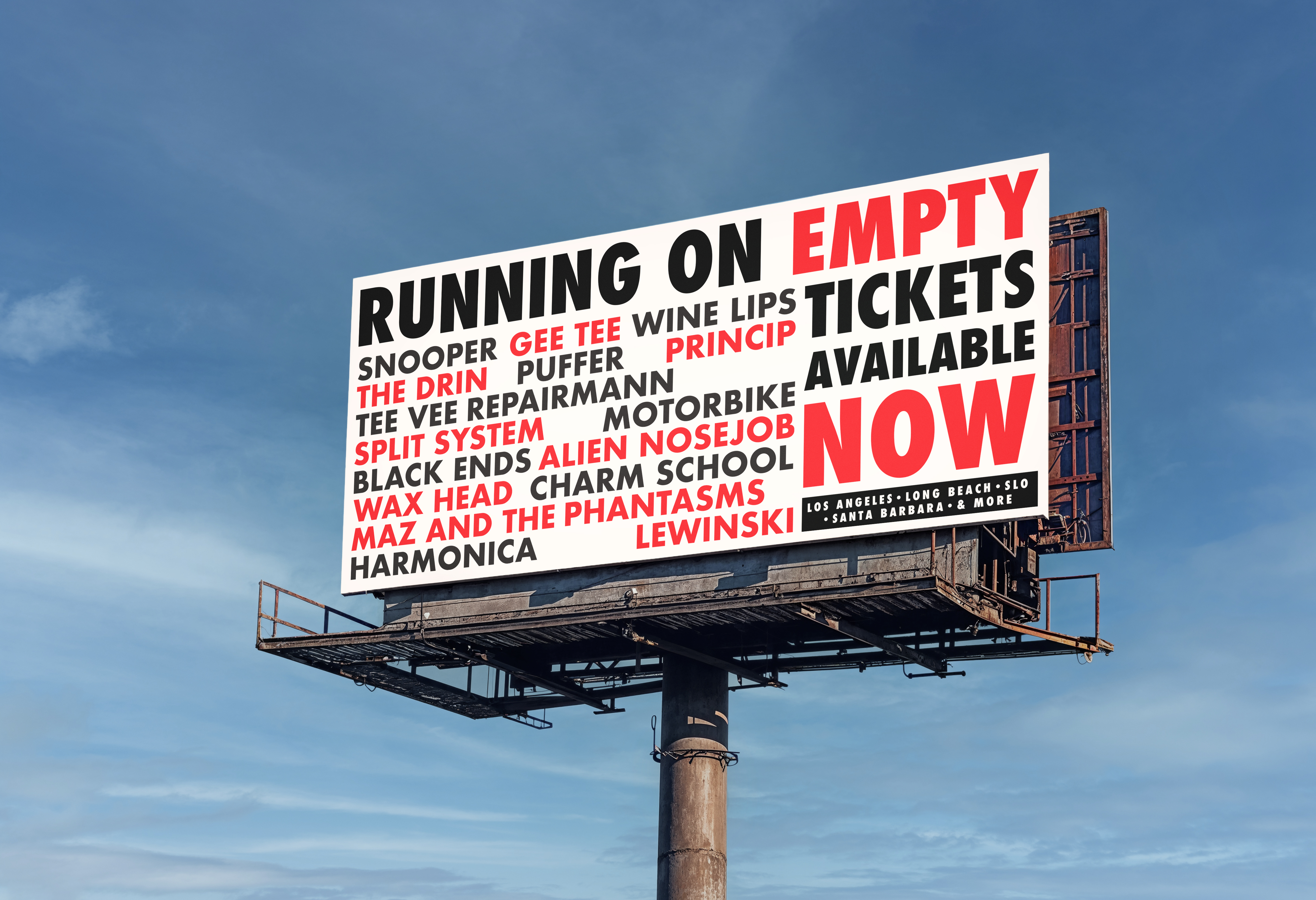 Running on Empty — billboard mockup
